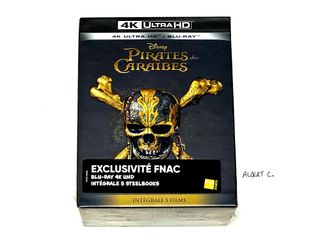 Pack Piratas del Caribe Steelbook 4K UHD + Blu-ray