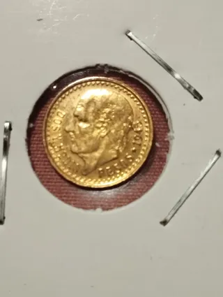 Moneda Oro 2.5 Pesos México hidalgo