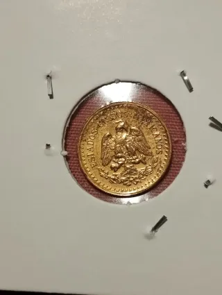 Moneda Oro 2.5 Pesos México hidalgo