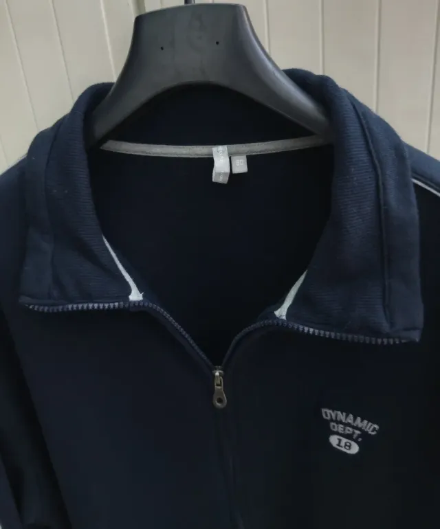 Felpa con zip tg 60 blu