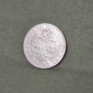 50 Escudos Banco de Portugal Plata 1846-1971