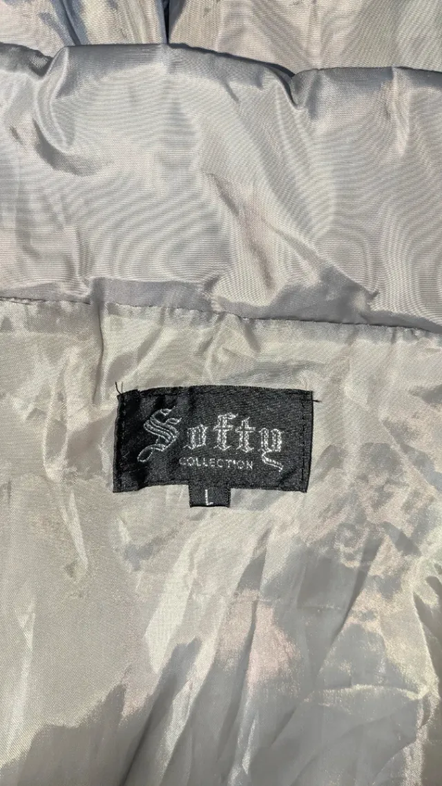 Abrigo acolchado invierno gris