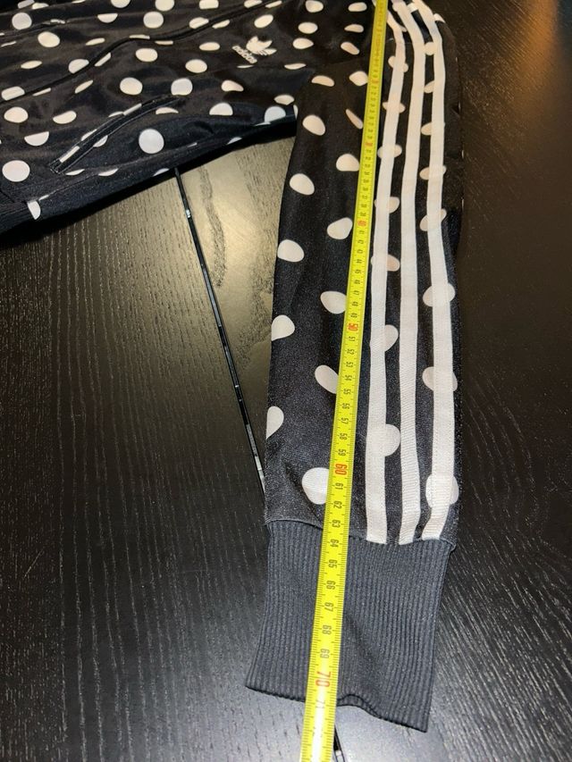 Casaco Adidas Mulher Bolinhas Preto e Branco