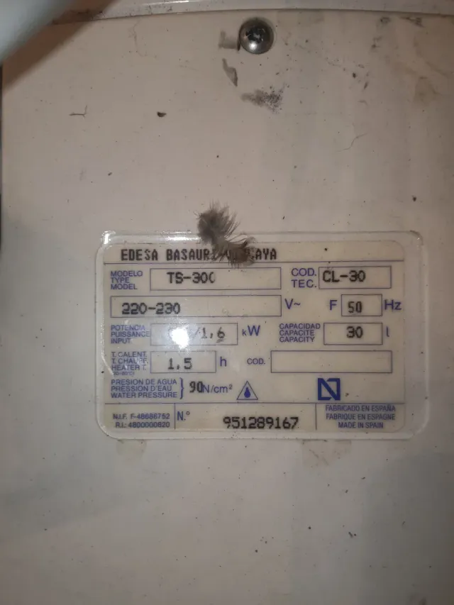 Termo eléctrico EDESA blanco