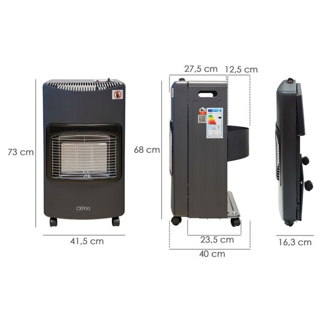 Estufa a Gás Cerâmica Dobrável 4.5kW ORYX