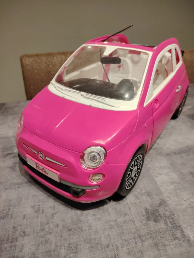 Coche Barbie Rosa Fiat 500