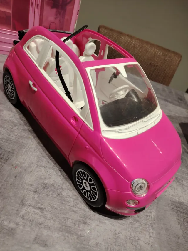 Coche Barbie Rosa Fiat 500
