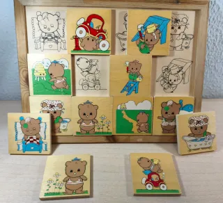 Puzzle madera ositos bebé educativo