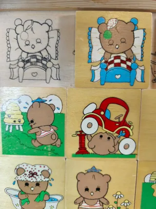 Puzzle madera ositos bebé educativo