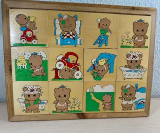 Puzzle madera ositos bebé educativo