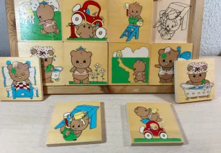 Puzzle madera ositos bebé educativo