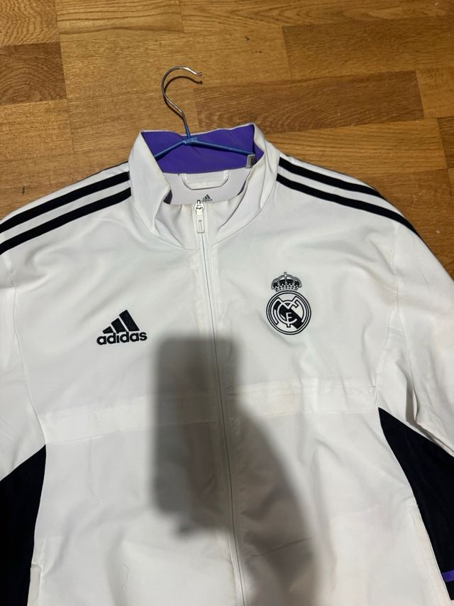 Cortavientos Real Madrid Adidas Blanco Morado