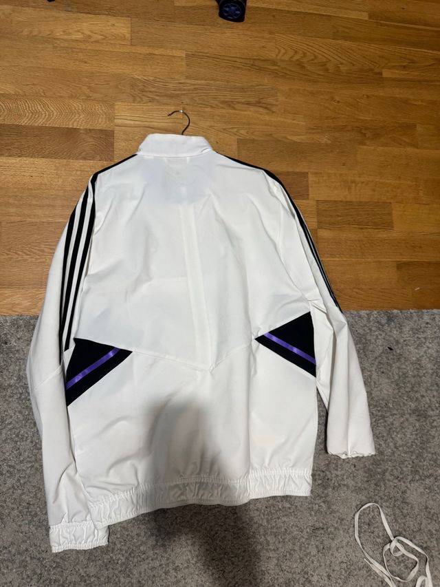 Cortavientos Real Madrid Adidas Blanco Morado