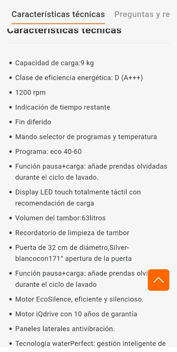 LAVADORA SIEMENS ISENSORIC 1Q500 9KG SEGUNDAMANO