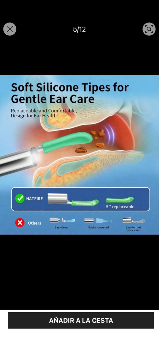 Limpiador de oídos con cámara WiFi