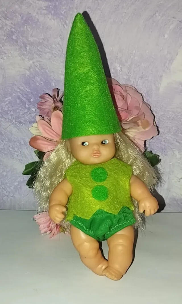 Traje Duende Muñeca Barriguitas Verde