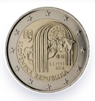 MONEDA DE 2€ CONMEMORATIVA ESLOVAQUIA 2018 SIN CIR