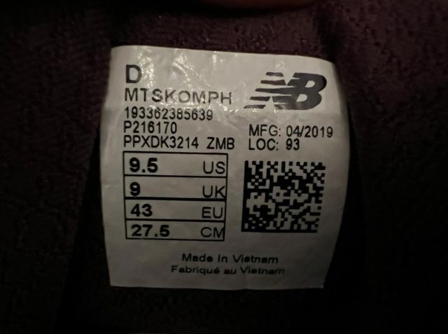 Zapatillas New Balance Summit KOM Trail. Talla 43