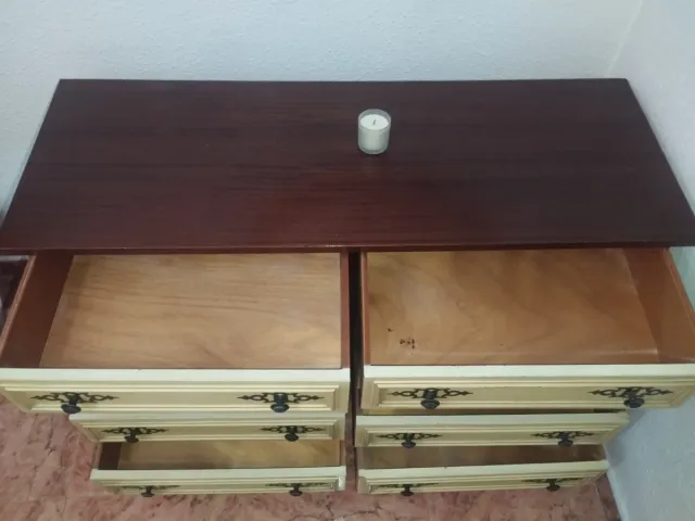 Cómoda 8 cajones madera estilo vintage