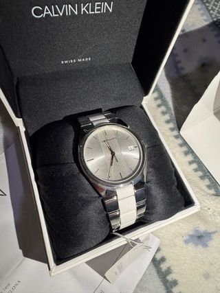 Reloj Calvin Klein Plata y Blanco