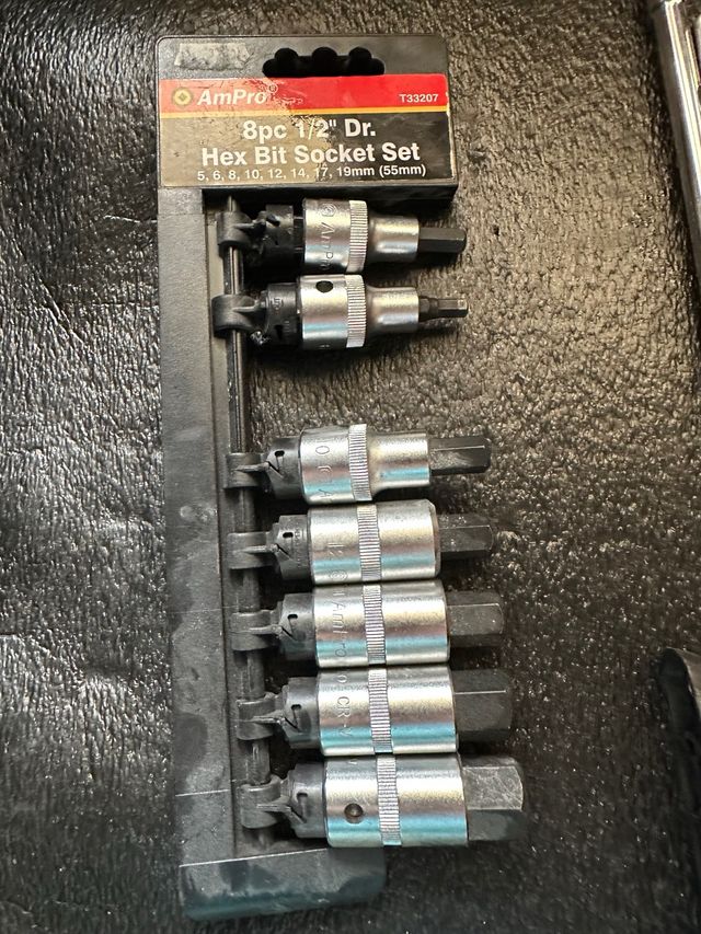 Juego de 7 llaves de vaso Allen de 1/2 pulgada