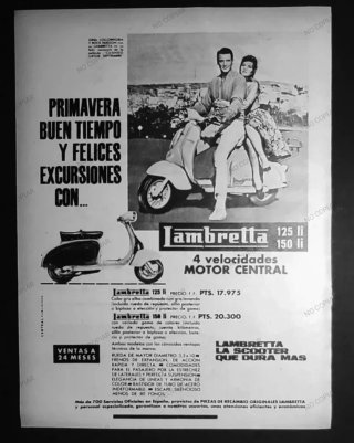 ANUNCIO ORIGINAL LAMBRETTA 125/150 AÑO 1962.