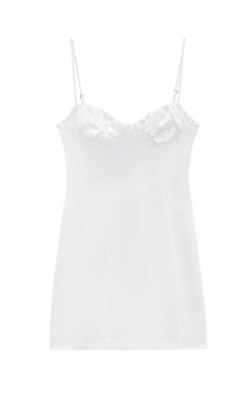 Vestido popelín elástico blanco