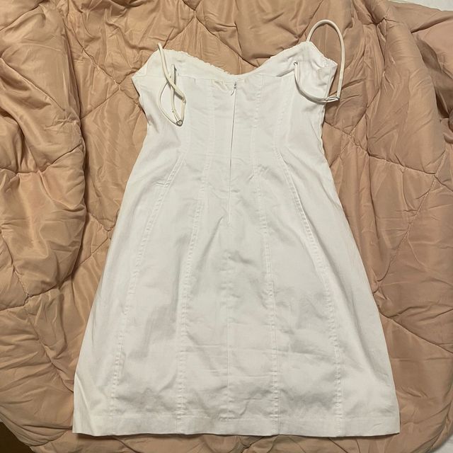 Vestido popelín elástico blanco