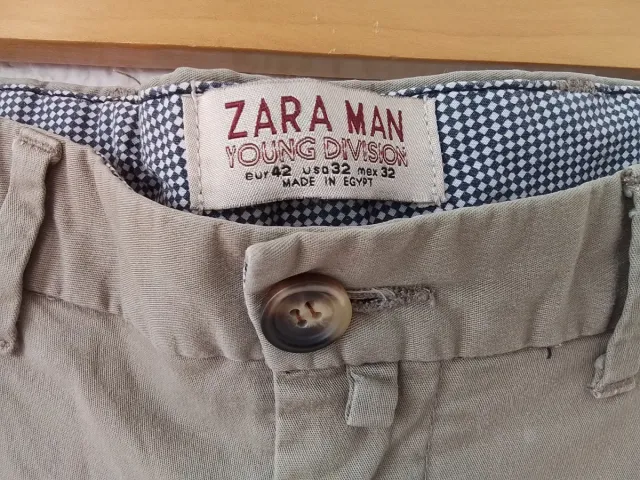 Pantalón Zara Man Beige Talla L