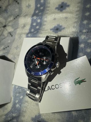 Reloj Lacoste Cronógrafo Azul y Plateado