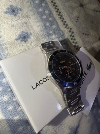 Reloj Lacoste Cronógrafo Azul y Plateado