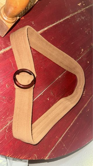 Abrigo de lana beige/marrón