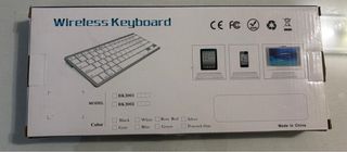 Teclado Inalámbrico Mayús Plata y Blanco