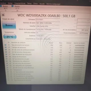 Disco Duro WD 500GB SATA.