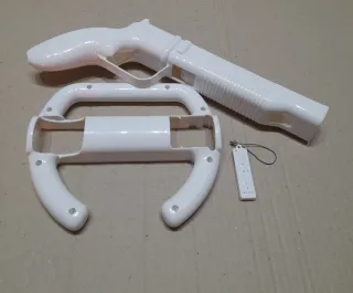 NUEVO.Accesorios wii-U. Pistola+volante+fundas