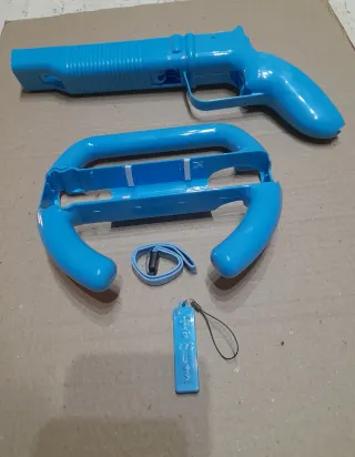 NUEVO.Accesorios wii-U. Pistola+volante+fundas