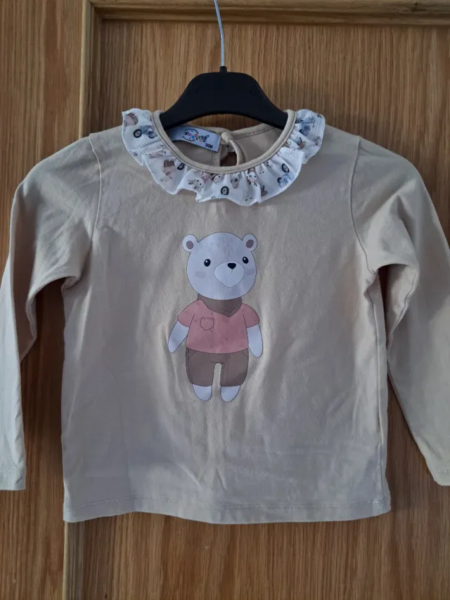Conjunto bebé: Camiseta y braguita oso