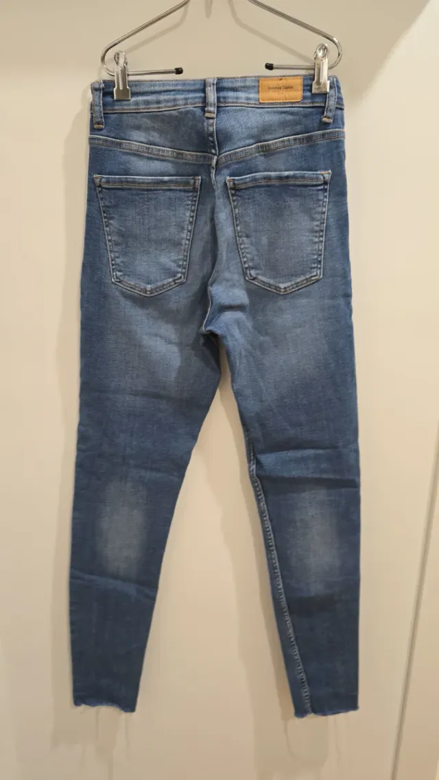 Vaqueros Skinny Tiro Alto Azul Talla 36