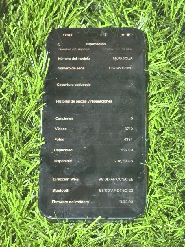 iPhone 15 Pro Max Azul Titanio con 256 GB