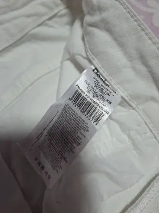 Pantalones Desigual Blancos con Bordado