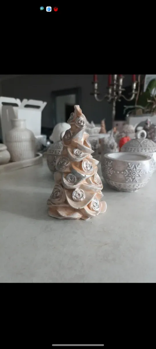 Albero decorativo rose oro e argento