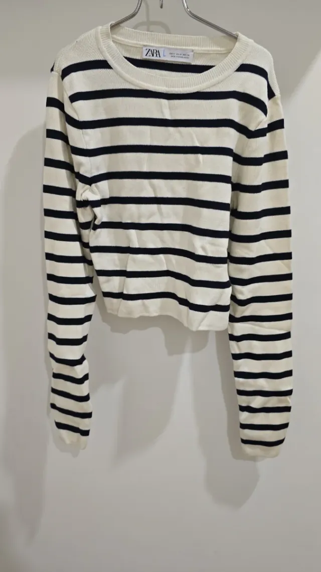 Jersey Zara rayas negras talla L