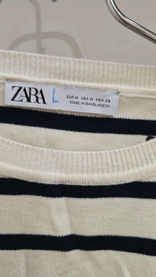 Jersey Zara rayas negras talla L