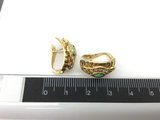 pendientes oro 18k con piedra con circonita