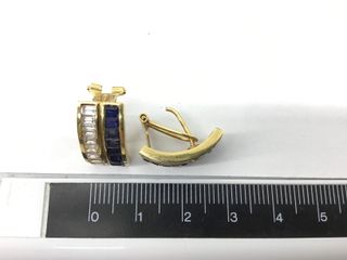 pendientes oro 18k con piedra