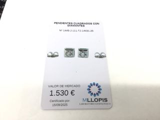 pendientes oro 18k con piedra