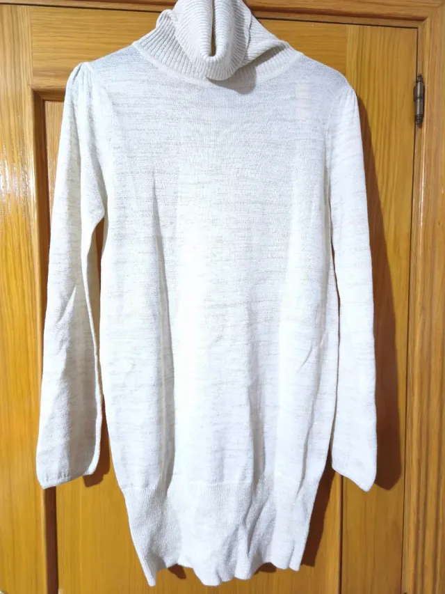 Jersey cuello alto blanco