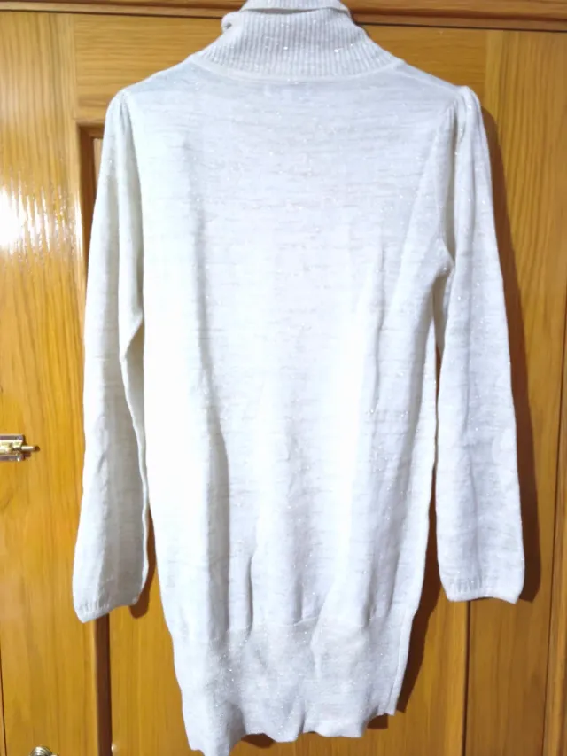 Jersey cuello alto blanco