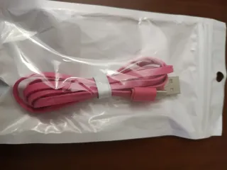 Cable Cargador Móvil Rosa USB
