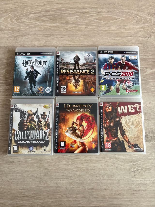 Lote 6 Juegos PS3: Harry Potter, PES 2010, WET...